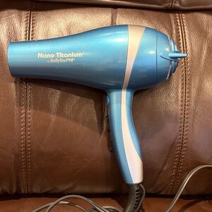 BaBylissPRO Nano Titanium Dryer professional grade 2000 watts baby blue & silver